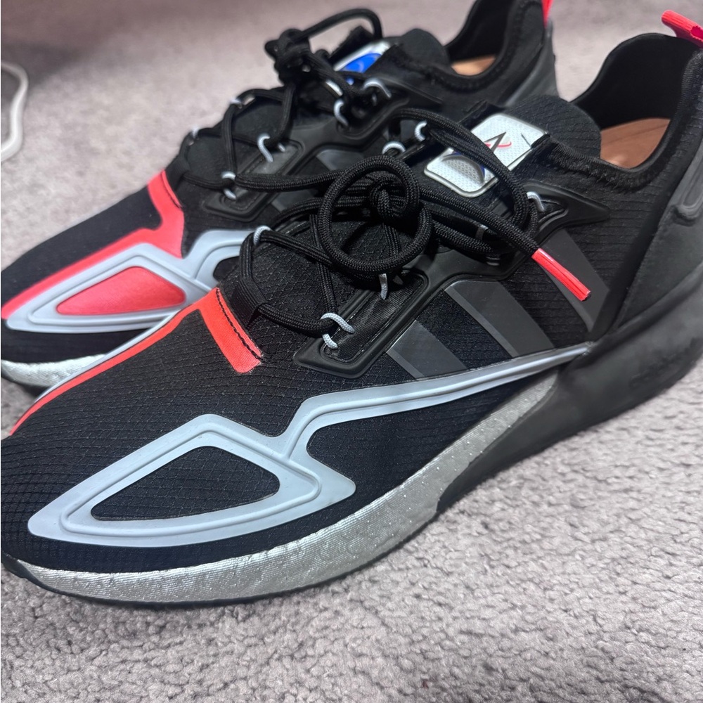 Adidas Black and Red Sneakers - Picture 3 of 6